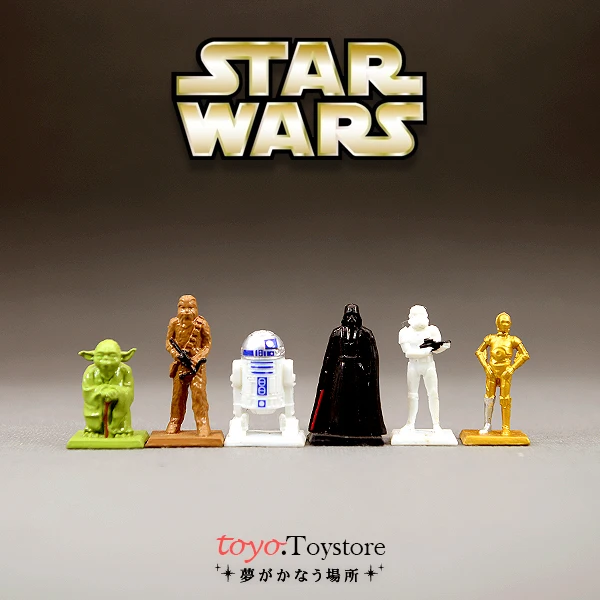 Мини Bandai Звездные войны C3-PO Астер йода R2-D2 Чубакка Модель около 2 см | Игрушки и