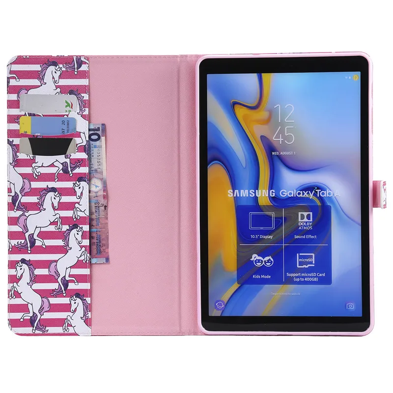 Wekays для samsung Tab A2 10,5 T590 кожаный чехол с мультяшным котом для samsung Galaxy Tab A 10,5 дюймов 2018 T590 T595 чехлы
