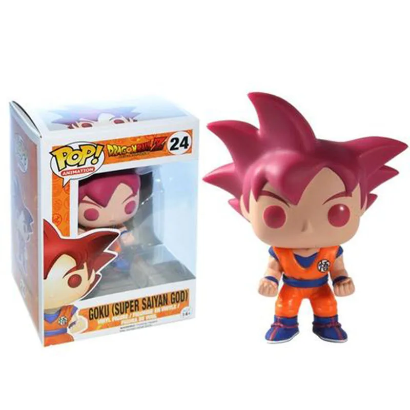 Funko POP аниме Dragon Ball Супер Saiyan Goku Vegeta Виниловая фигурка Коллекционная модель детские игрушки Праздничные подарки - Цвет: 24with box
