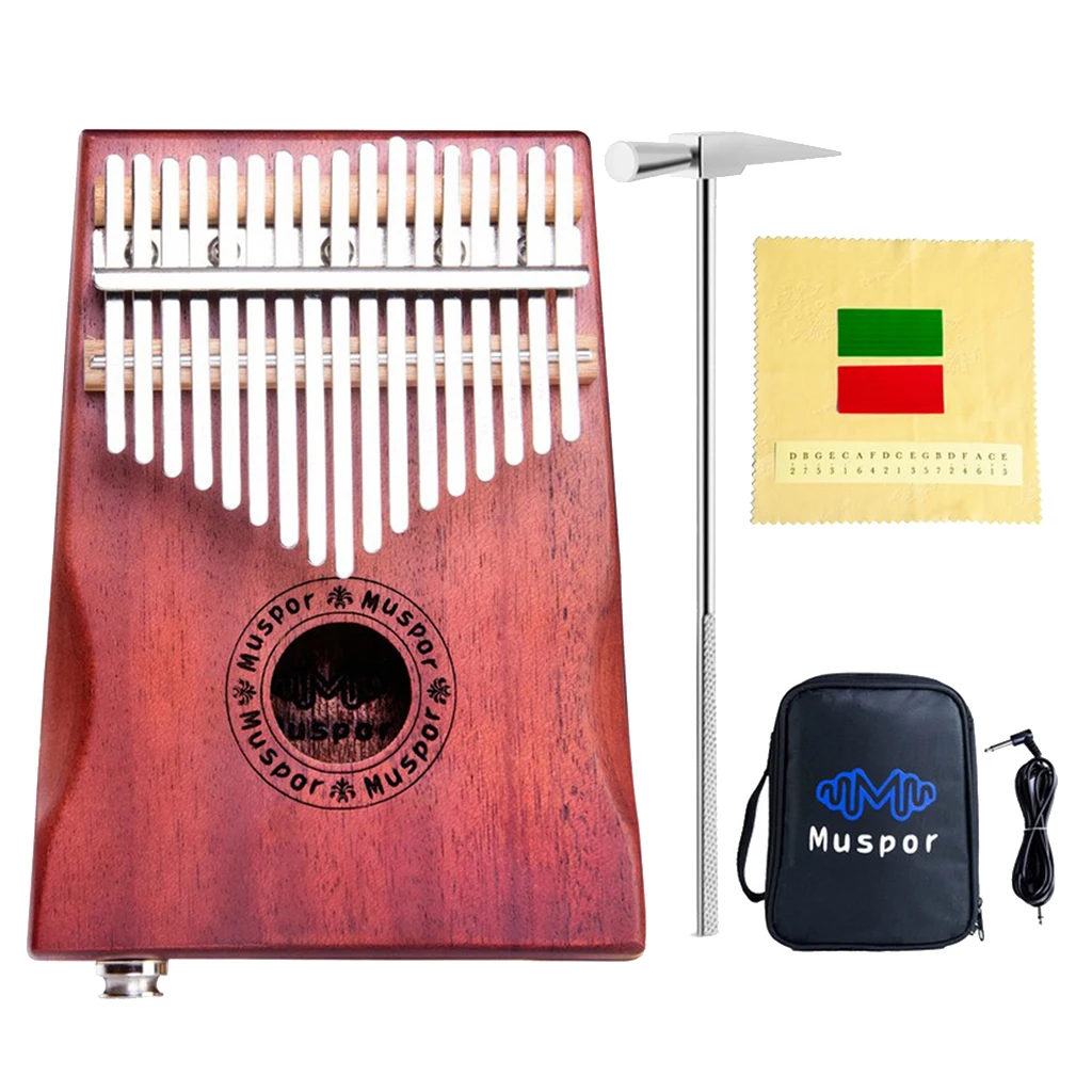Portable 17 Keys Thumb Piano Kalimba Model Mahogany Wood for Beginner Entry Accessories