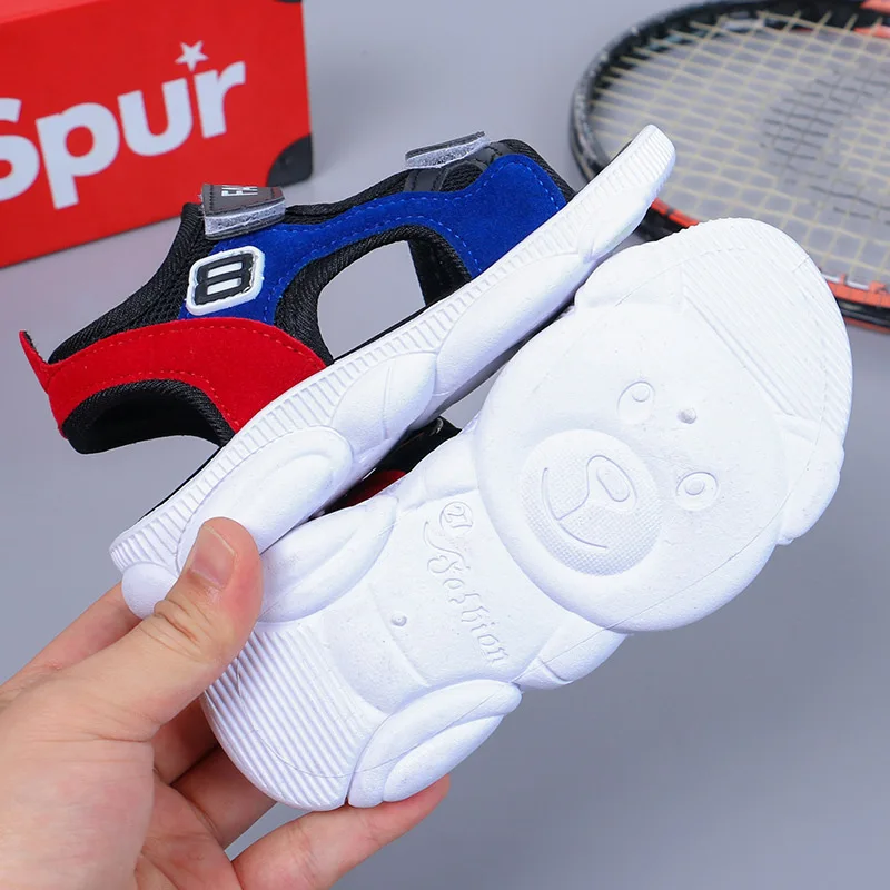 Summer New Kids Sandals Boys Girls Sport Casual Light Shoes Children Baby Flat Shoes Kids Beach Leather Sandals Fashion Sandals