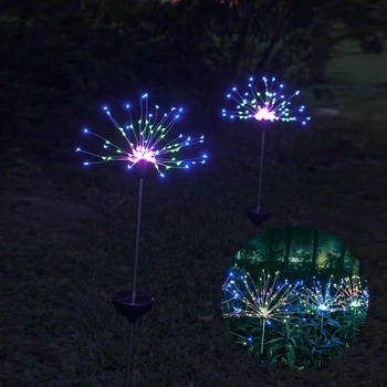 

Festival Hanging Starburst String Lights 90 Leds DIY firework Copper Fairy christmas lights outdoor Twinkle Light Waterproof