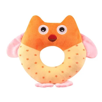 

Owl Shape Baby Handbell Toy Cartoon Animal Hanging Ring Rattle Hand Bell Baby Child Plush Toy Children Gift