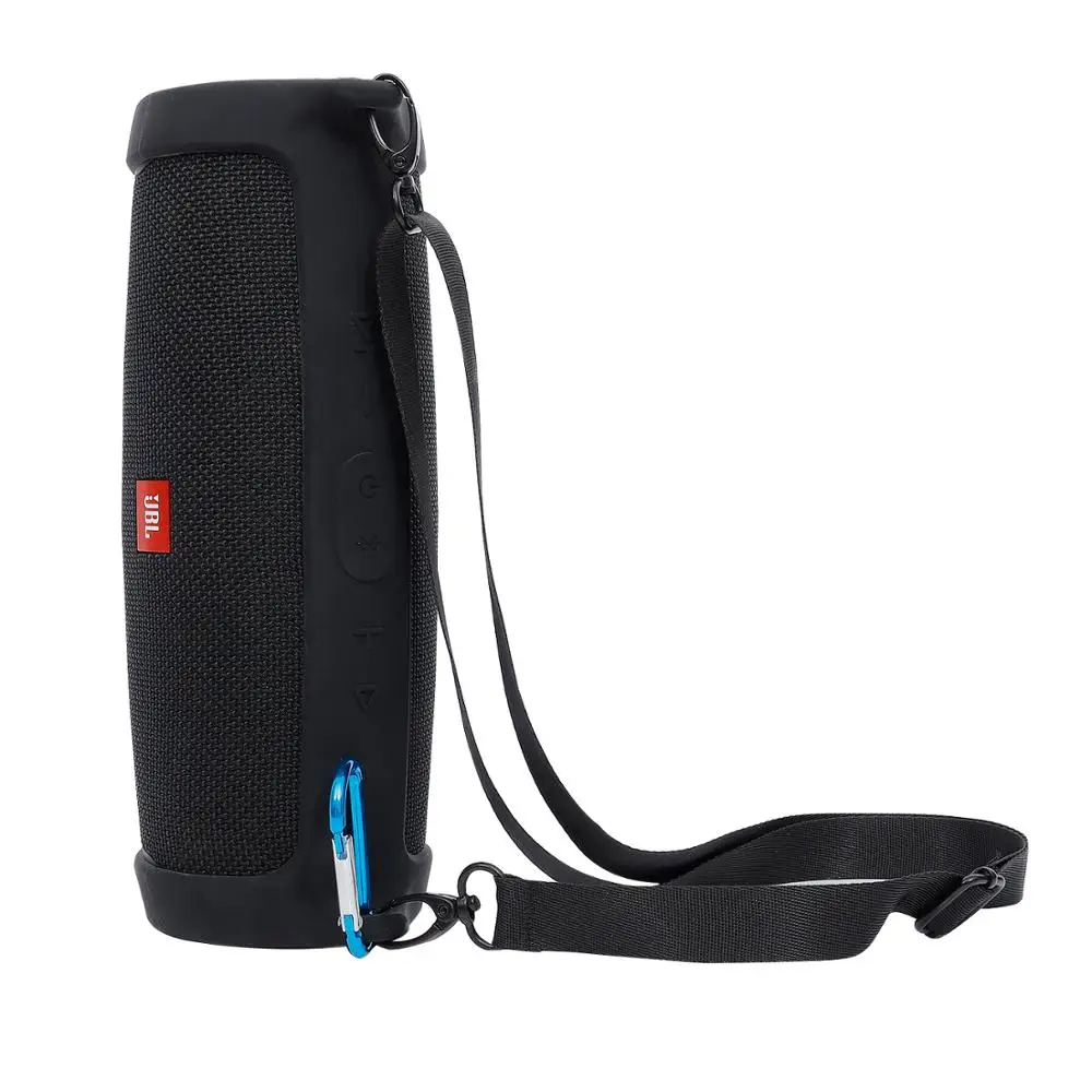 Nova Capa de Silicone Pele com Alça Mosquetão para Jbl Carga Portátil sem Fio Bluetooth Alto-falante - Image 3