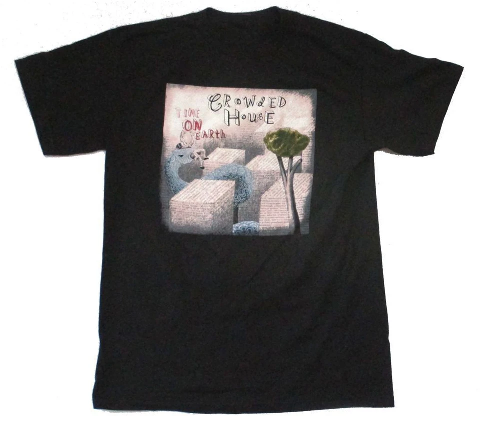 Летняя коллекция 2007 года черная футболка с рисунком из мультфильма время на