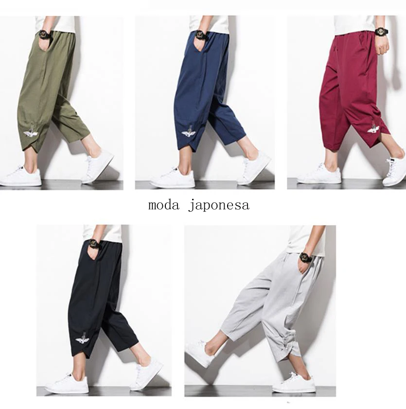 Японские Харадзюку большого размера мужские удобные брюки moda japonesa одежда самураев свободные японские модные брюки женские шаровары