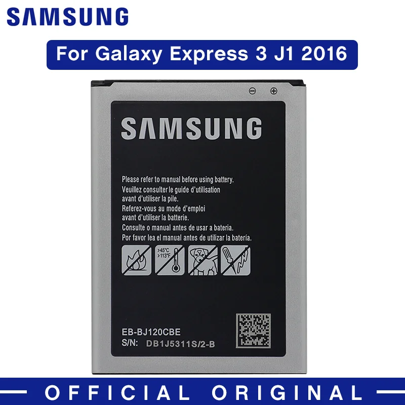 

Samsung Original Battery EB-BJ120CBE EB-BJ120CBU 2050mAh For Galaxy Express 3 J1 2016 J120 J120F J120A J120H J120T J120DS NFC