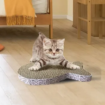 

Fish Shape Cat Scratch Pad Cat Corrugated Pad Scratching Posts Kitten Corrugated Paper Pad Cats Grinding Nail Scraper Mat