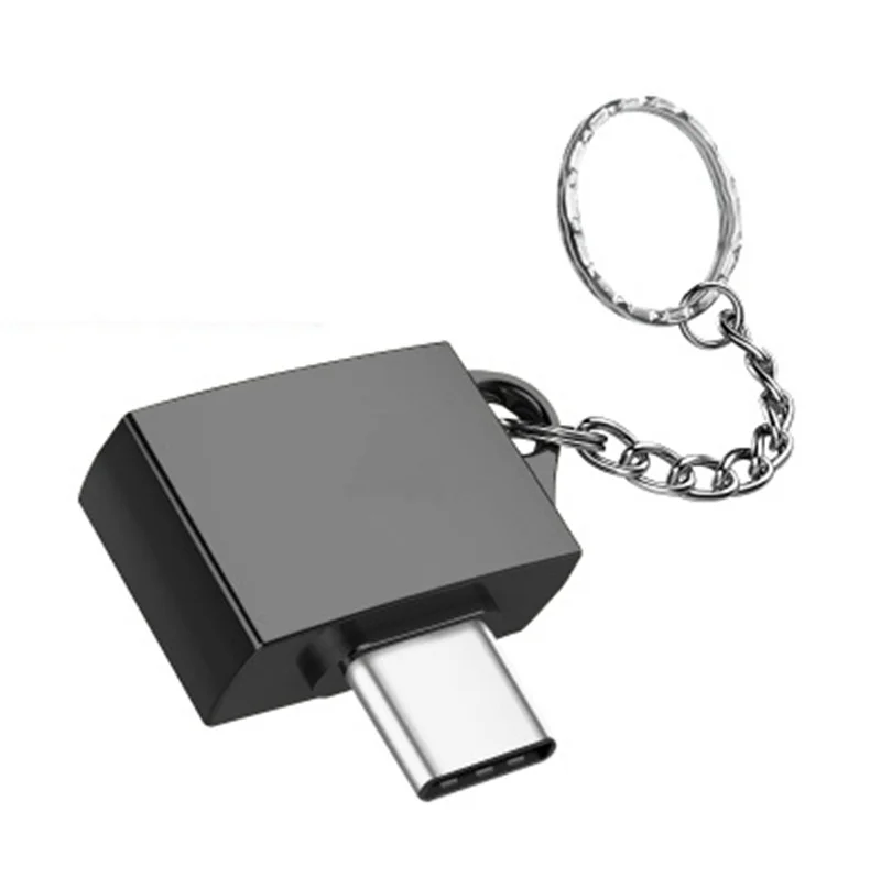 Type C Black 100 шт. Тип C мобильный U диск Micro USB удлинитель OTG кабель адаптер конвертер брелок для Android объем памяти - Цвет: Type C Black