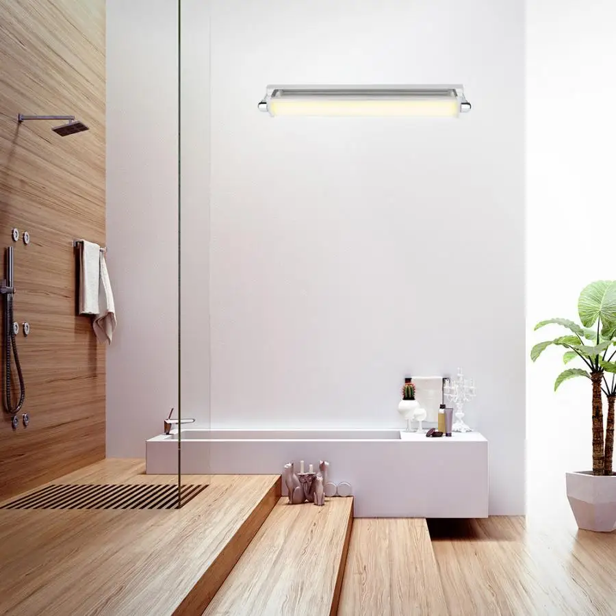 Светодиодный, 16 Вт, 56 см, 180-260 в, водонепроницаемый, противотуманный, настенный светильник, зеркало для ванной комнаты, передняя лампа для домашнего декора душевой комнаты, макияж