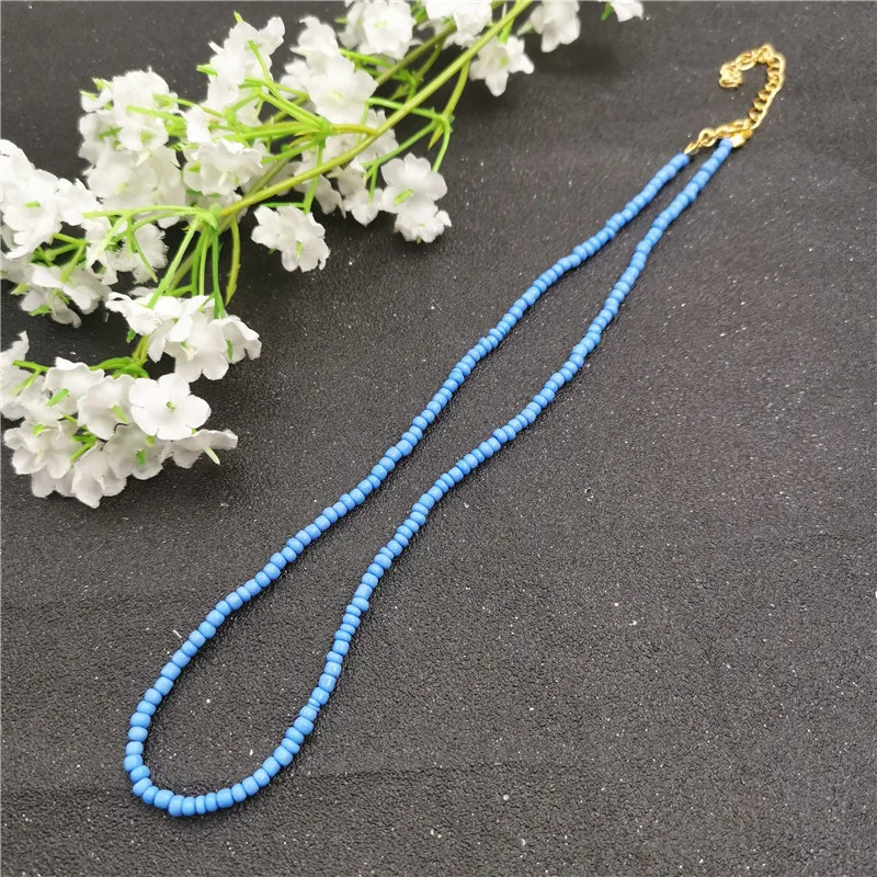 JCYMONG New Design 3MM Beads 17 Style 40CM Necklace For Women Fashion Gold Color Link Chian Long Necklace Choker Necklace