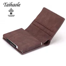 Taihaole New Slim Credit Card Holder Aluminium Men Women Metal Wallet
for Card ID Holders Business Card Package RFID Protector