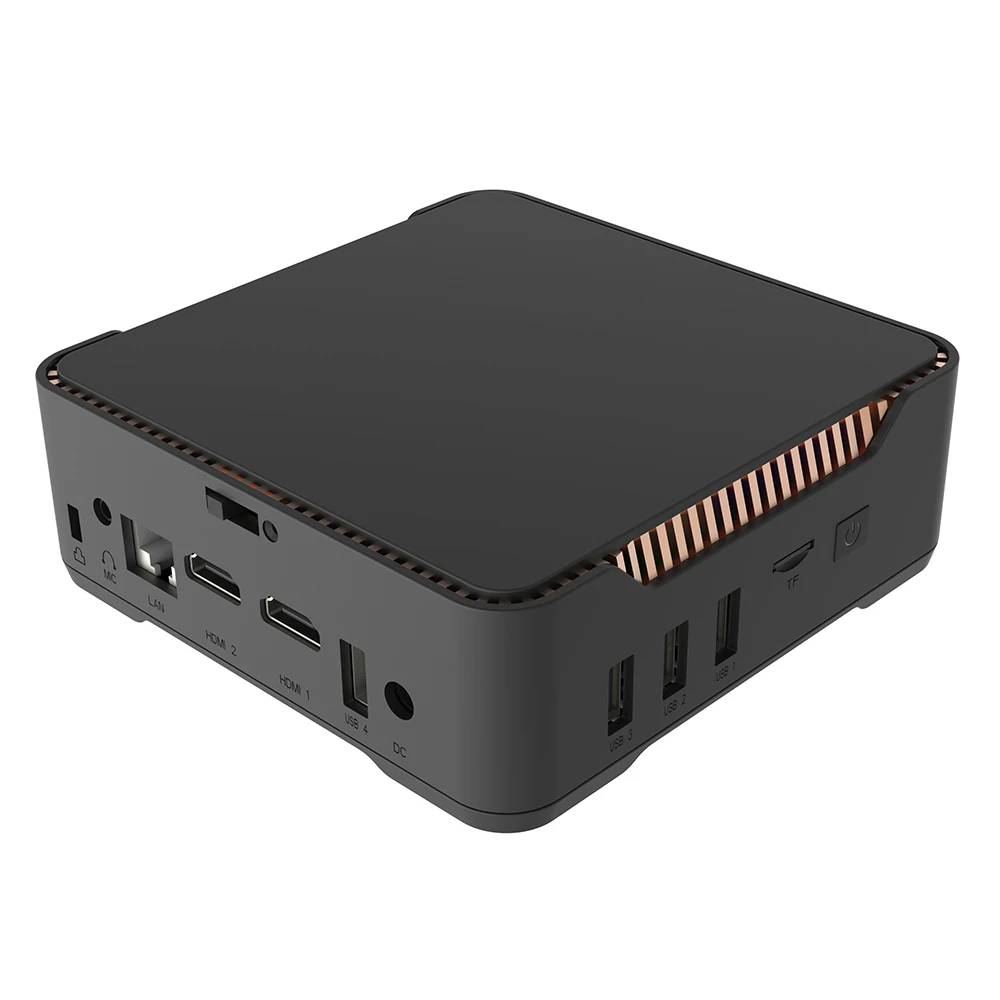AK3V Intel Core Apollo Lake Celeron J3455 Windows 10 Mini PC 4GB 6GB RAM 64GB 128GB ROM 1000M LAN Mini computadora apoyo 2,5 HDD