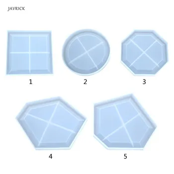 

DIY Crystal Epoxy Resin Mold Irregular Geometry Coaster Mold Handmade Mirror Surface Table Mold