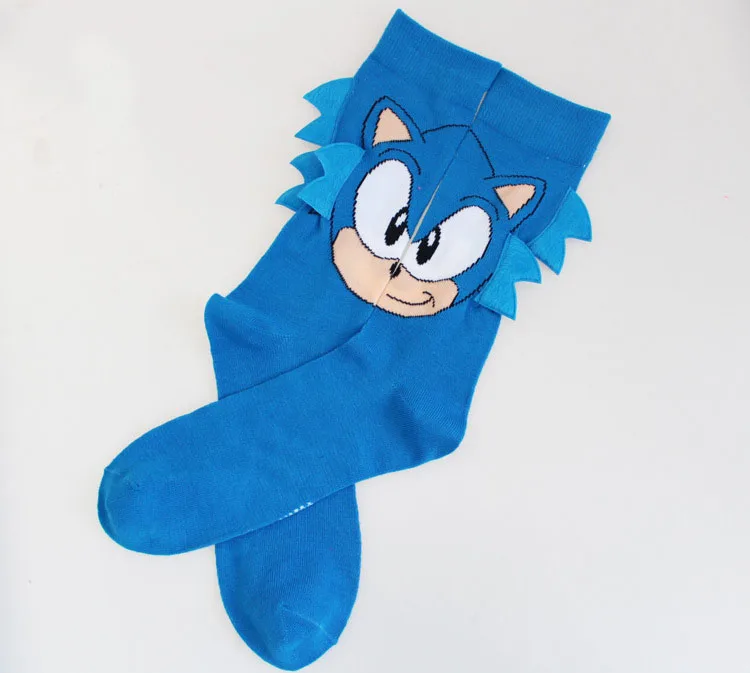 100 пар носков из хлопка для игр Sonic The Hedgehog теплые Нескользящие Повседневные носки