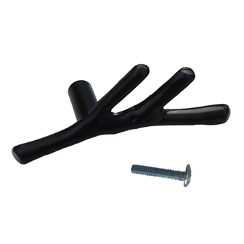 Creative tree branch shape furniture handles door handles cabinet knobs knob handle for furniture kitchen wardrobe black 69m