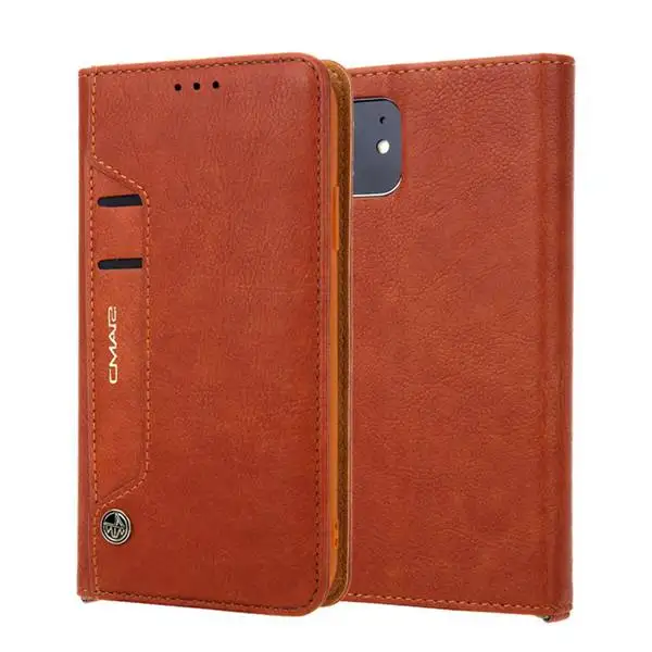 brown Для iphone 11, для iphone 11 Pro Max, полный кожаный чехол для Apple 11, из искусственной кожи, чехол с магнитной застежкой и подставкой, новинка, 11 Pro Max - Цвет: brown