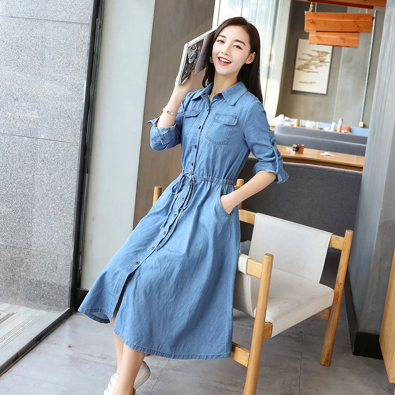Ladies long denim dress Clearance