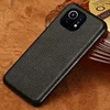 Étui en cuir véritable Grain Litchi pour Xiaomi Mi 11 10 9 8 9T 10T Pro 10T Lite A3 housse pour Redmi Note 9 Pro 9S Note 8 Pro 8T 7 5 ► Photo 1/6
