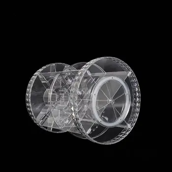 

360degree Rotating Cosmetic Storage Rack 4-layer Desktop Lipstick Rack High Quality Crystal Cosmetic Storage Box