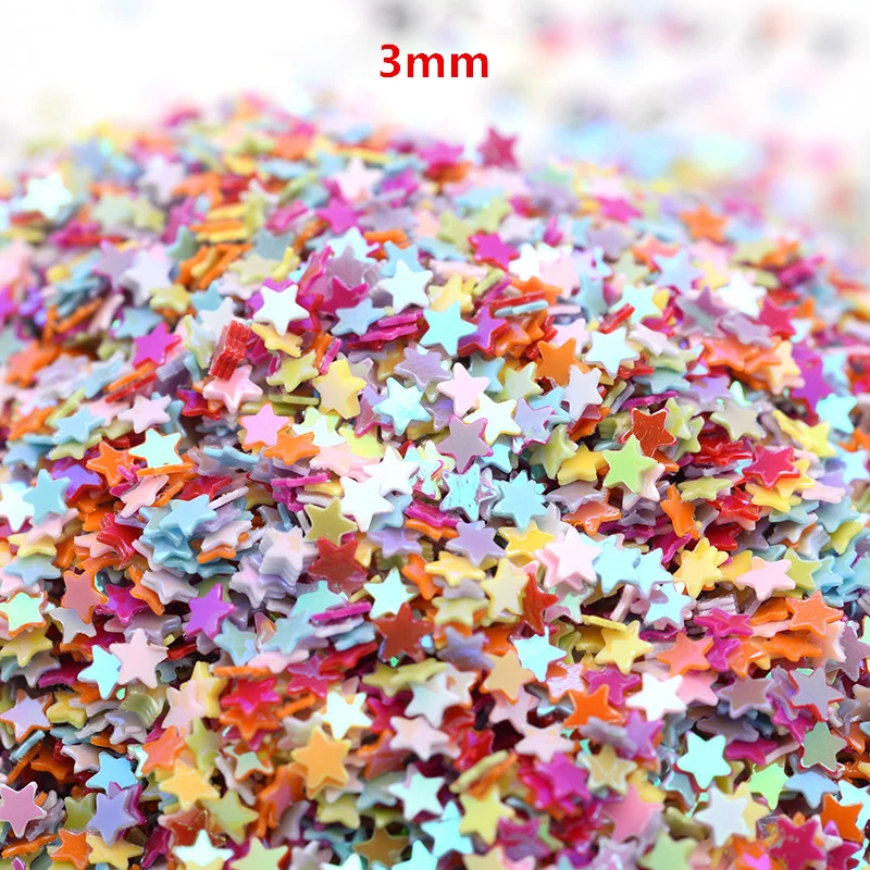 10g/Pack Neon Color Nail Sequin 3mm Star Shape Sequins Paillettes for Nails Beauty,Lady manicure,wedding decoration confetti