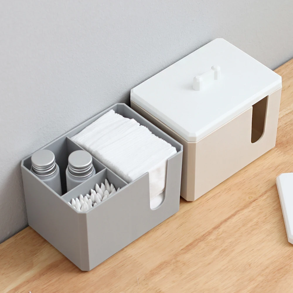 

Mini Cotton Pads Storage Box Makeup Container Cosmetic Organizer Practical Desktop Cotton Swabs Holder Makeup Organizer