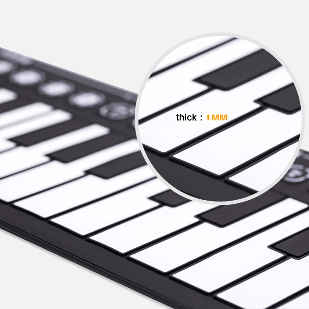 49 клавиш рулонное пианино портативное перезаряжаемое электронное рулонное пианино с Силиконовое пианино клавиатура для начинающих