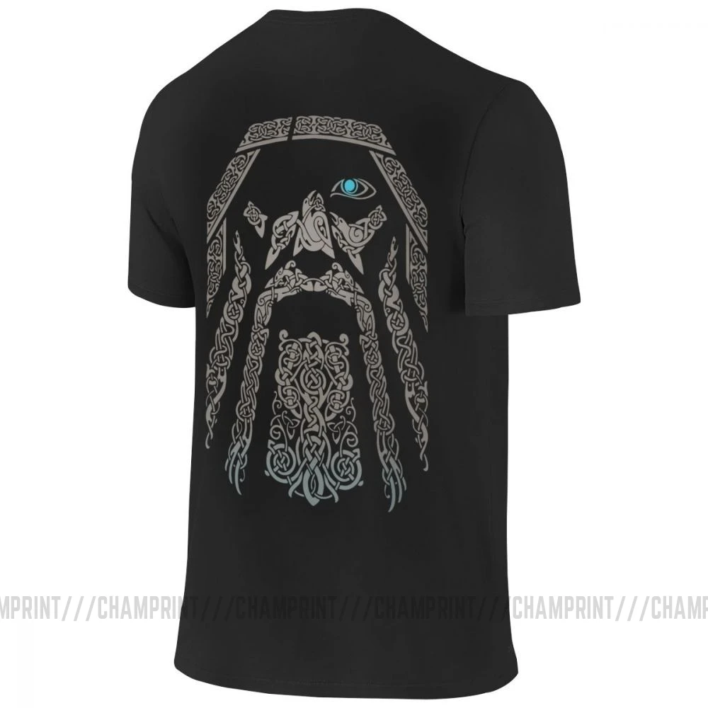 Odin футболка с викингом Valhalla Son Of Odin две стороны Футболка мужская Чистый хлопок спереди и сзади Футболка короткий рукав размера плюс