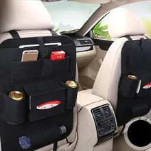 1 шт. автомобильное заднее сиденье многофункциональное карманное шерстяное войлочное многофункциональное хранение отделка автомобиля форма сиденья шерстяной войлок Хранение Автозапчастей моделирование