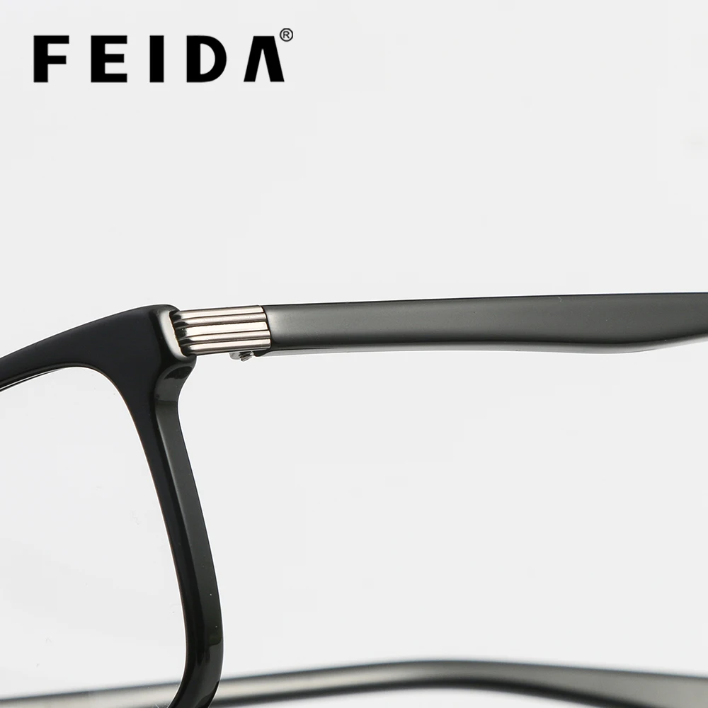 FEIDA оправа для очков для мужчин wo для мужчин Gafas ацетат шарнир мужские модные оправы для очков оптические очки черные очки