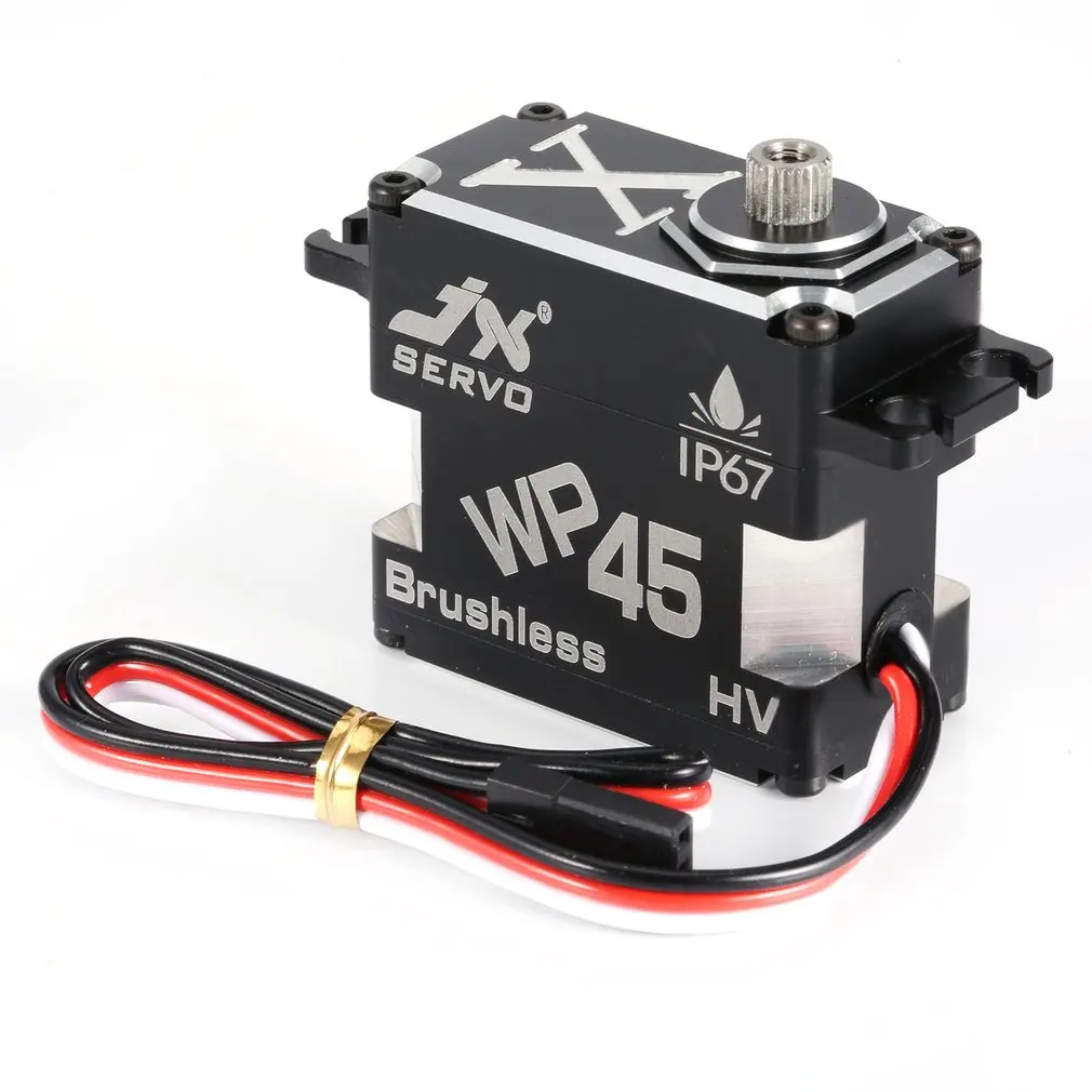 JX WP45 45 кг водонепроницаемый сервоблок 8,4 V 0.11sec стальная шестерня 180 градусов HV алюминиевый Coreless сервопривод для TRX 1/10 RC автомобиль лодка с фиксированным крылом