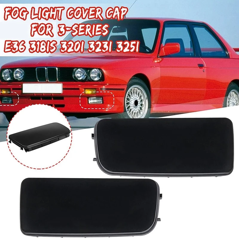 1 Pair Black Fog Light Hole Cover Cap For BMW 3-Series E36 318is 320i 323i 325i 1 Pair Black Fog Light Hole Cover Cap For BMW 3-Series E36 318is 320i 323i 325i