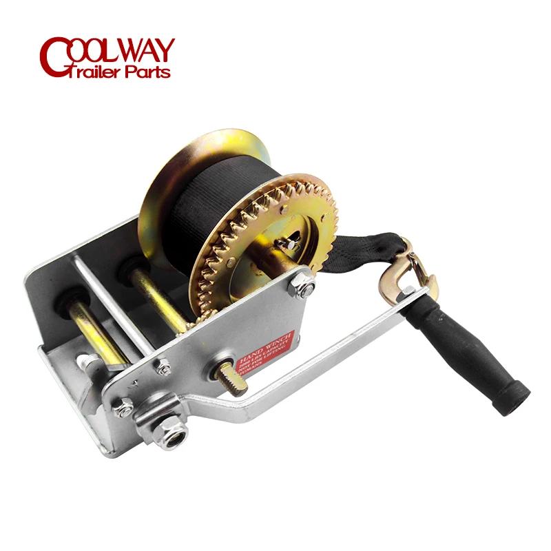 Hand Winch CAP 2000LBS / 900KG 8M Extra Long Synthetic Strap Webbing Car Boat Trailer hand winch
