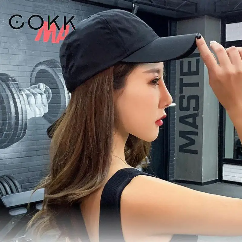 COKK 여름 야구 모자 여자 태양 모자 스포츠 모자 빠른 건조 천공 통기성 모자 남자 야외 양산 트럭 모자 Gorras