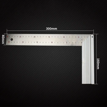 

Multifunctional L-Square 90 Degree Ruler Stainless Steel Carpenter Measurement Ruler Stainless Woodworking Scribing Mark