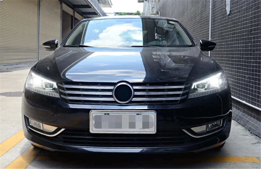 Пара для VW Passat светодиодный фары 2011- Passat HID фары биксеноновые фары противотуманные дневные ходовые огни динамический поворот