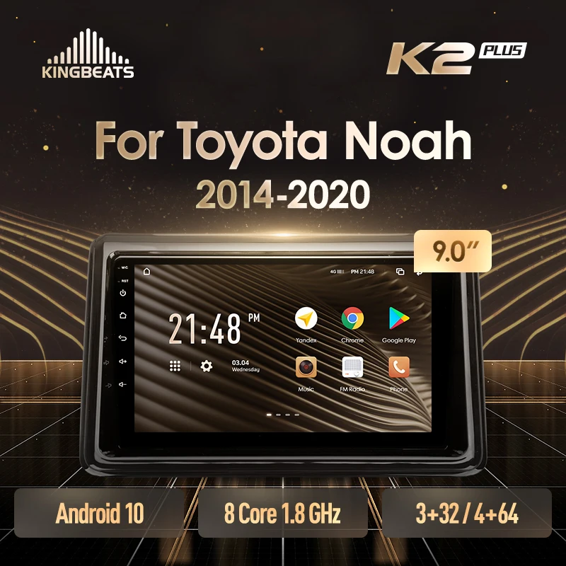 KingBeats штатное головное устройство For Toyota Noah R80 2014 2020 GPS Android 10 автомагнитола на