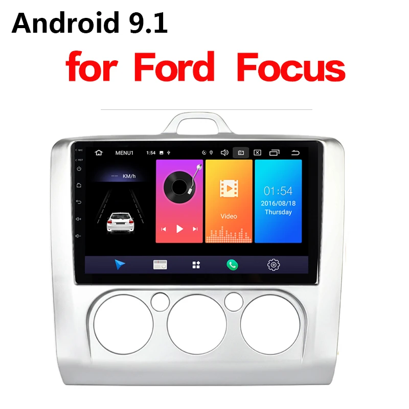Автомагнитола 2DIN 9 дюймов Android 1 GPS мультимедийный плеер для Ford Focus EXI MT 2 3 Mk2 2004 2005 2006
