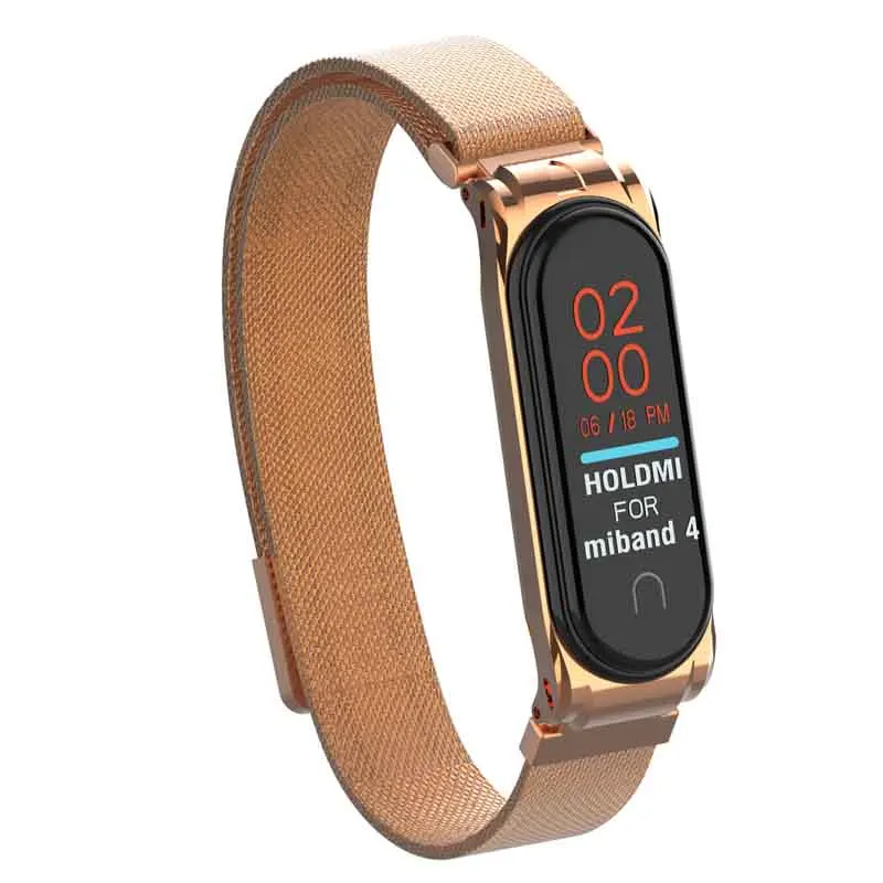 Запястье для Xiaomi mi Band 4 3 металлический ремешок фитнес-Браслет Смарт-часы спортивные mi lanese Pulseira Correa пояс для mi band 4 3