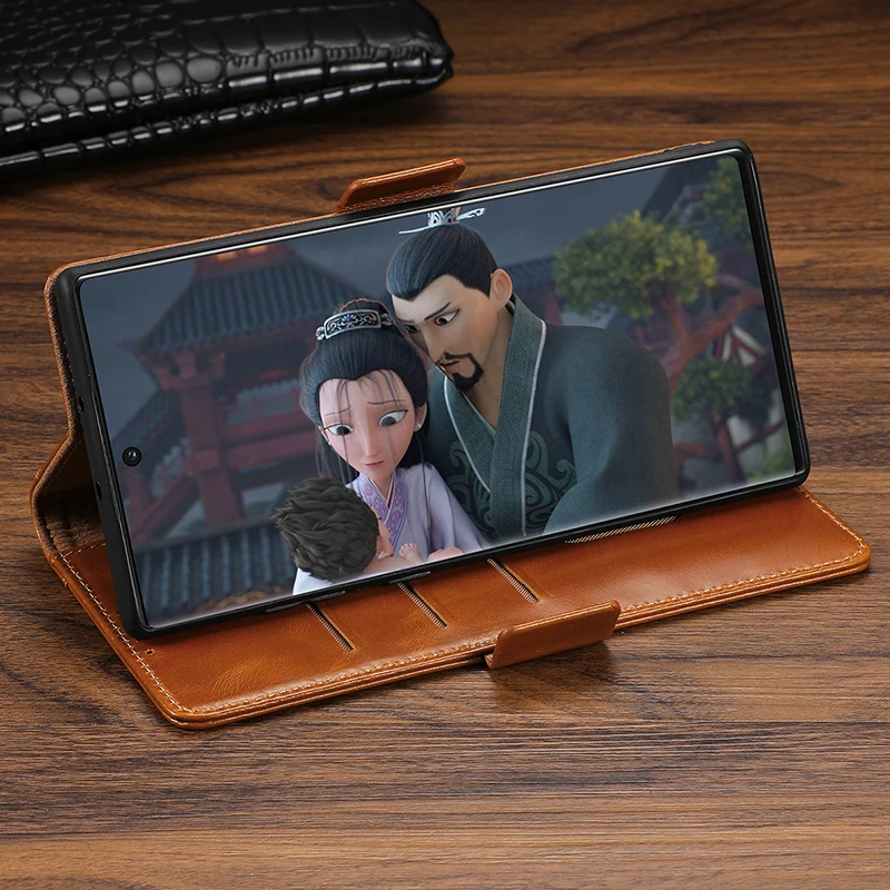 wlzcyhbd Magnet Card Holder Flip Book Wallet Cases For Samsung Note 10 8 9 Galaxy S10 S8 S9 Plus Stand Genuine Cow Leather Cover