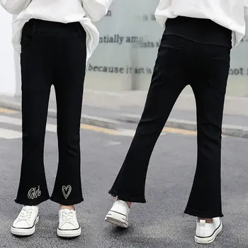 

Baby Girl Flare Pants Outfits Spring Autumn Solid Color Bell-Bottomed Pants Kids All-Match Cotton Casual Flared Trousers Clothes