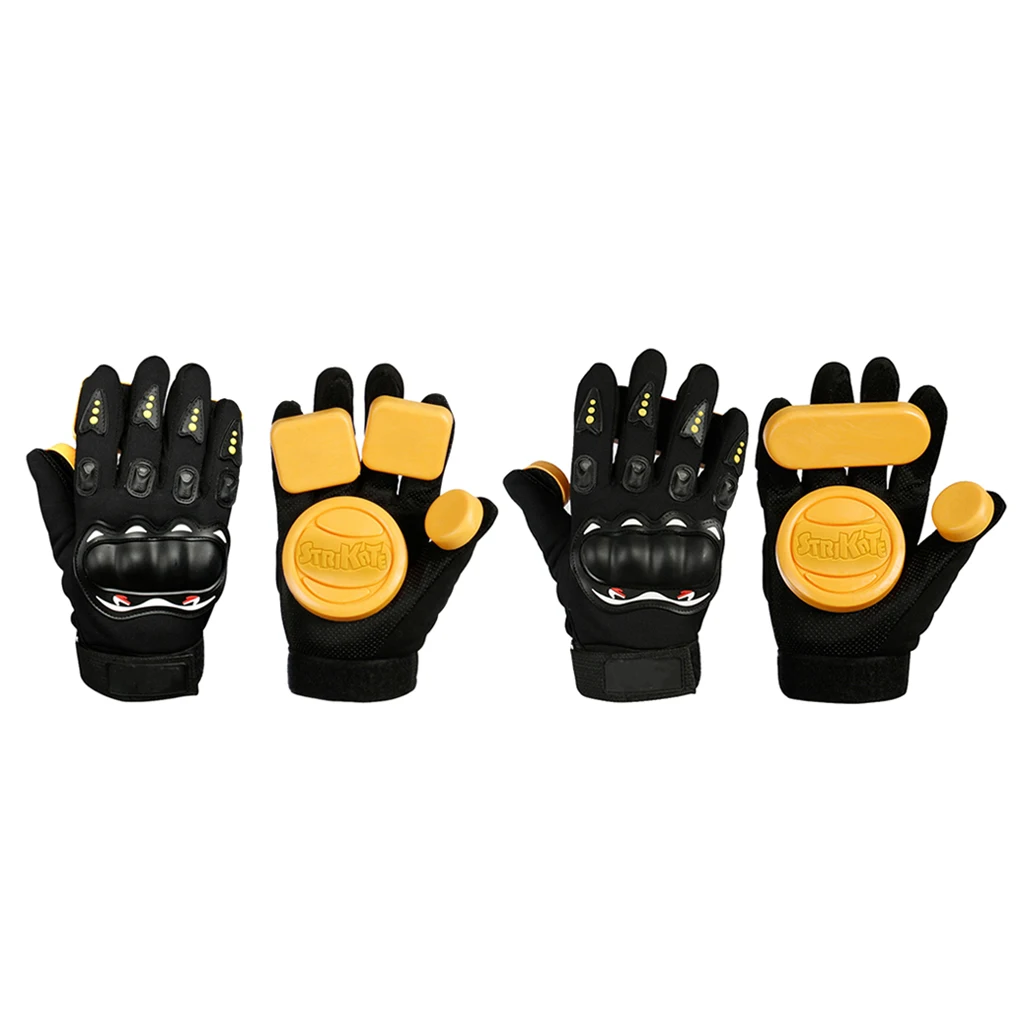 Skateboard Slide Gloves Downhill Longboarding Gloves with 3/4 Slider Puck