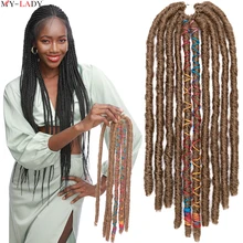 

My-lady Synthetic 18inch 10Strands Faux Locs Crochet Hair Afro Dreadlock Braiding Hair Extension for Black Women Hair Braid Hook