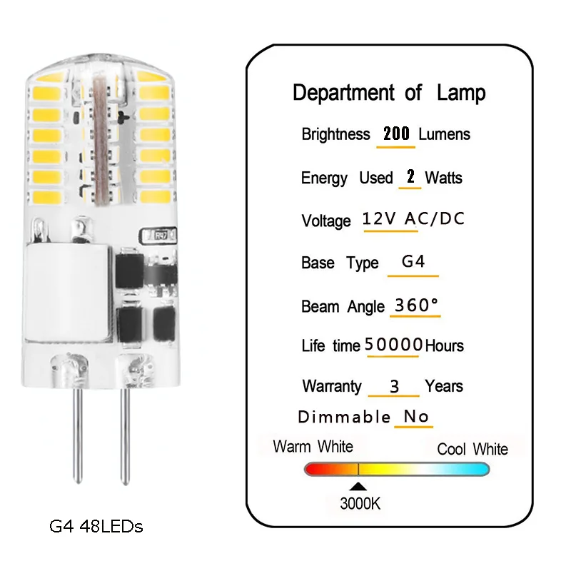 2W G4 LED bulbs