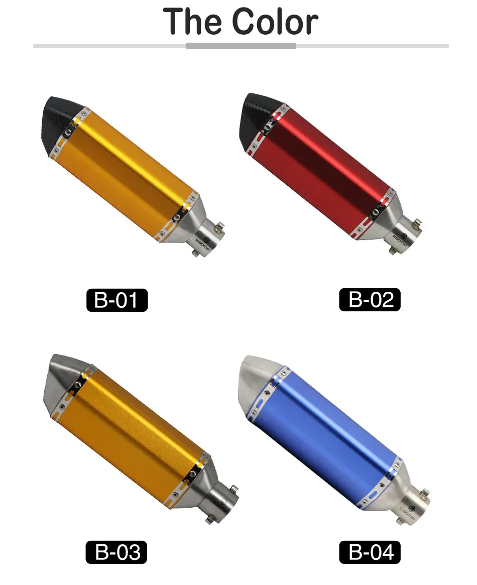Sclmotos-38-51 мм Akrapovic Мотоцикл выхлопная труба скутера с DB Killer для ER6N NINJA TMAX530 XMAX CBR250 GSX CB400 Racing
