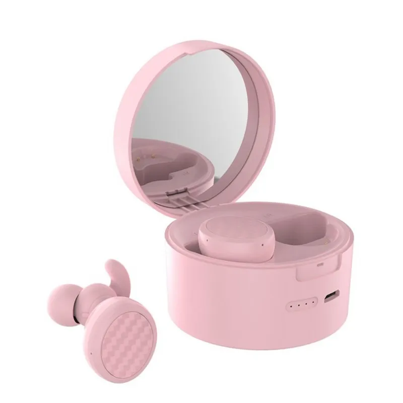 Candy Color TWS Bluetooth Headset With Mirror HIFI Stereo Bluetooth Headphones V5 0 Support Wireless Charging Earphones