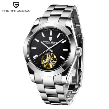 

PAGANI DESIGN Tourbillon 100M Waterproof Watch Men Mechanical Watch Fashion Sapphire Skeleton Automatic Watch Full Steel Clock