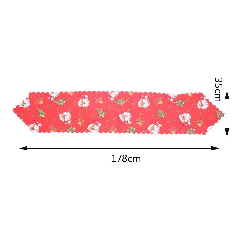 178x35 см Рождественский настольный бегун s олень Рождественская елка настольная дорожка с цветами тканевая Крышка для дома Новогоднее украшение - Цвет: D