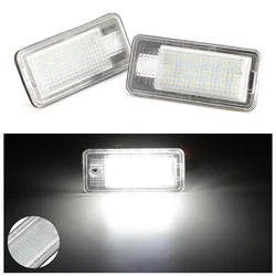2 pçs luz da placa de licença para audi a3 s3 a4 s4 b6 a6 s6 a8 s8 conduziu a luz para o número de licença do carro luz da lâmpada luzes do carro quente