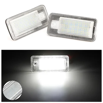 

2Pcs License Plate Light For Audi A3 S3 A4 S4 B6 A6 S6 A8 S8 Q7 LED Light For Car License Number Plate Light Lamp Car Lights Hot